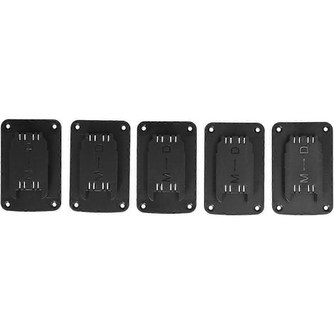 Support de rangement mural 5 pièces, fixations pour perceuse Milwaukee, étagère à outils noire, support de batterie robuste pour atelier. (1/5)
