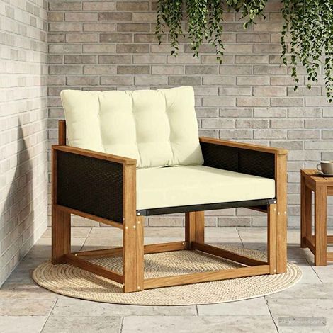 Teenpull – Outdoor-Sofagarnitur Massives Akazienholz und Textilene Natur (1/5)