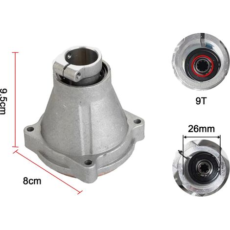 (26 mm 9T) Ensemble bloc de plaque de connexion pour tondeuse, remplace le carter de tambour d'embrayage, pièces pour tondeuse à gazon, débroussailleuse et outils électriques (1/5)