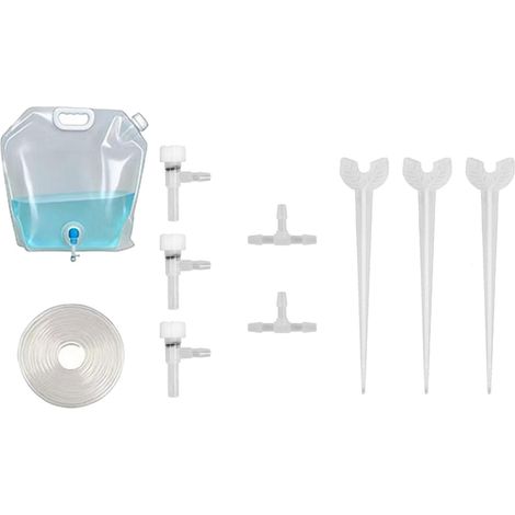 Réservoir d'eau goutte à goutte efficace de 4.5 l pour jardiniers occupés et amateurs de plantes - Kit d'irrigation goutte à goutte en plein air (1/3)