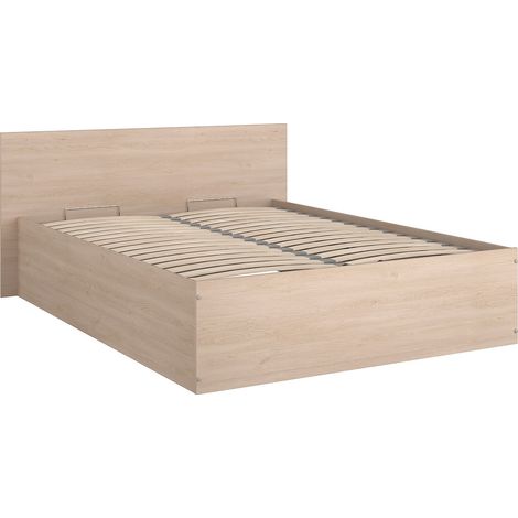 Letto contenitore 140 x 190 cm Naturale - VELONA