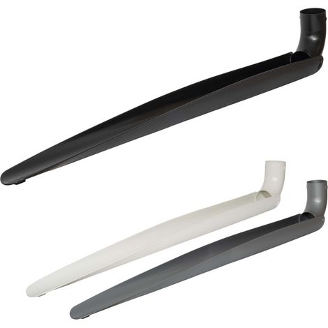 Jardinion Rallonge de tuyau de descente pliable 9 x 150 cm Gouttière pour gouttières et systèmes de drainage de toiture - Noir