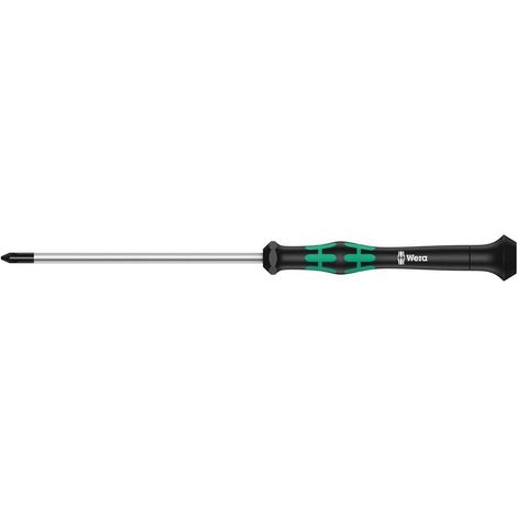 Tournevis électronicien pour vis cruciformes PH, PH 1 x 80 mm, Noir/vert (1/2)