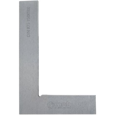 Équerre simple de mécanicien – Classe II – Précision 1/25e – Acier fraisé rectifié – 100 à 300 mm – MOB (1/2)