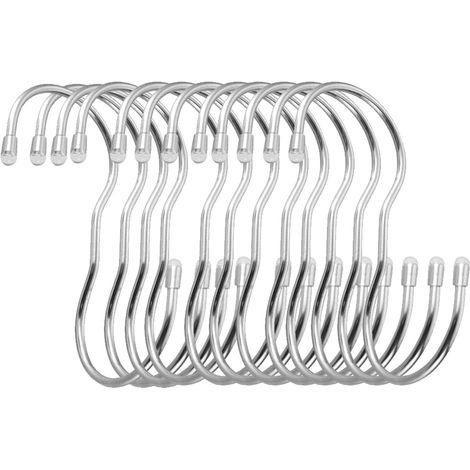 Crochet S Acier Inoxydable - Pour Porte-Manteaux Armoire Cuisine Intérieure Extérieure - Lot de 2 (1/5)