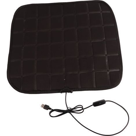 Housse de siège chauffante USB 12V pour voiture, coussin chauffant d'hiver pour siège auto, coussin chauffant individuel pour siège auto (1/4)