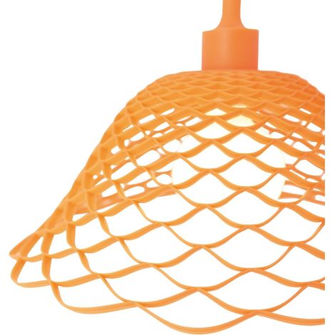Suspension en silicone orange - Lampe suspendue design pour éclairage intérieur - PANGIVO