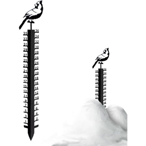 Schneemessgerät mit Tier Hirsch und Gartendekorationen