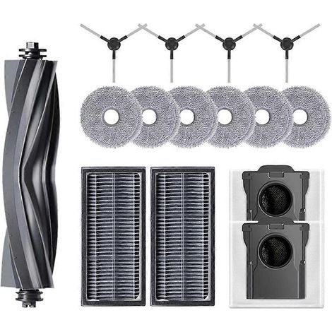 Pièces détachées pour aspirateur robot Dreame L10s Pro Ultra : brosses latérales principales, lingettes de nettoyage, filtres HEPA, sacs à poussière et accessoires. (1/5)