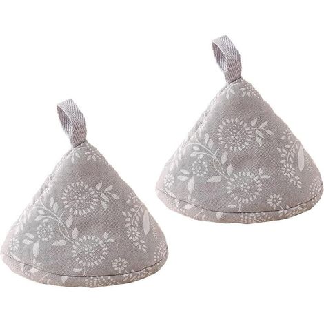 pièces couvercle de poignée de casserole en coton, couvercle de support de casserole en tissu résistant à la chaleur, gant de cuisine, gant de four, capuchon de couvercle de casserole isolé antidérapa (1/4)