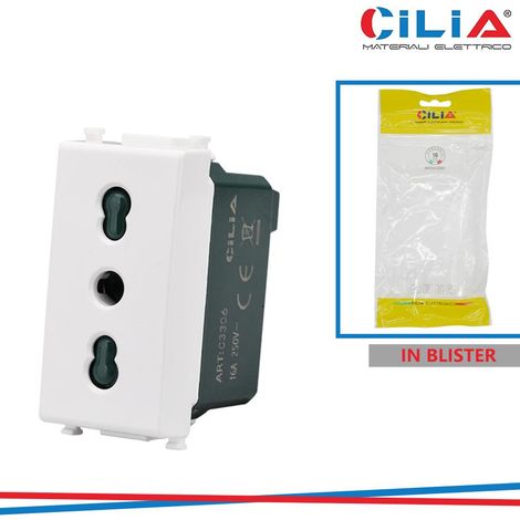 PRESA BIPASSO 2P+T VMR PLN BIANCO CILIA