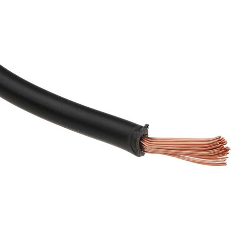 RS PRO Fil de câblage, section 2,5 mm², 1000 V Noir Cuivre, Maximum +70 °C, 100m ( Prix pour Bobine de 100 Mètres ) (1/3)