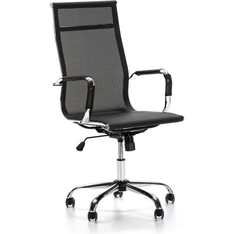 Sedia da ufficio reclinabile sottile, tessuto traspirante, sedia direzionale con poggiatesta, regolabile in altezza, design ergonomico (1/5)