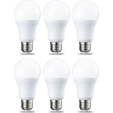 Lot de 6 ampoules LED Culot Edison à vis E27 12 W (équivalent 120 W) Blanc froid Intensité non variable (1/3)