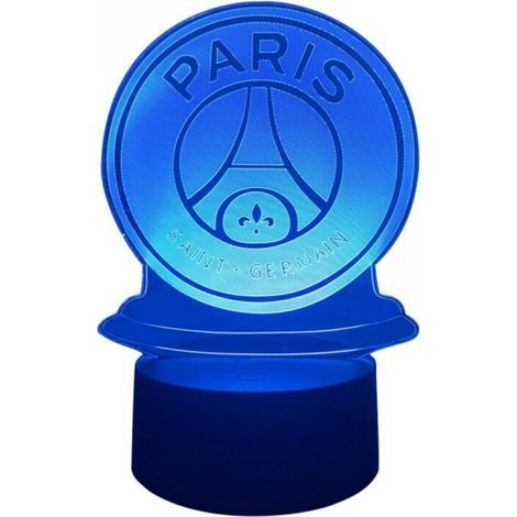 Veilleuse LED FC Paris Saint Germain Football Club 3D Illusion Enfants Enfants Ligue 1 Logo de Football PSG Night Lamp Lampe de Table @ 1 (1/5)