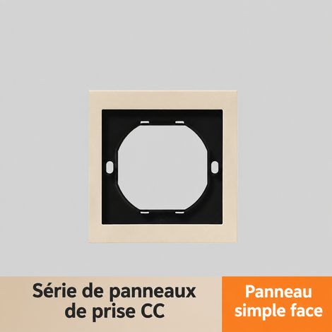 Plaque 1 poste standard européen série CC PC teinte chaude 9 × 1,3 × 9 cm – Livraison gratuite (1/5)