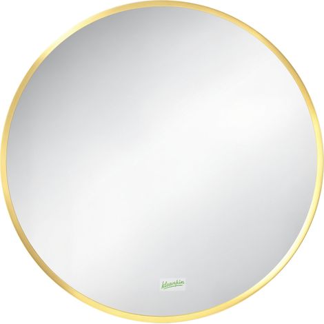 Miroir mural rond pour salle de bain, chambre, couloir, cadre en métal, couleur : or, Ø50 cm (1/5)