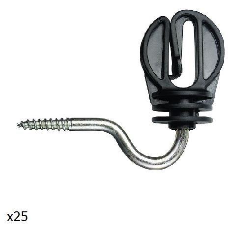 INSPOVET -Isolator fÐ©r Klebeband, 20 mm, Holzpfosten, 7,5 cm Anhngerkupplung, 25 Isolatoren Bag