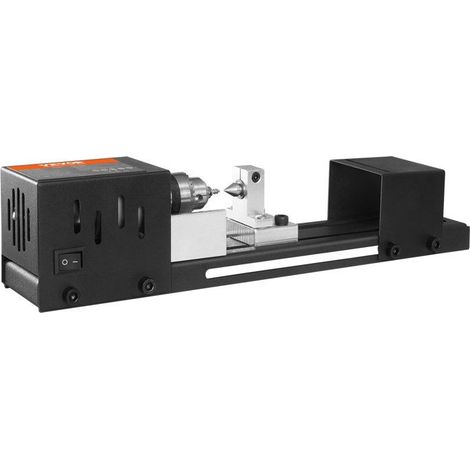 Mini tour à bois électrique - 70x160 mm - 24 V - 96 W - 7 vitesses (1/5)