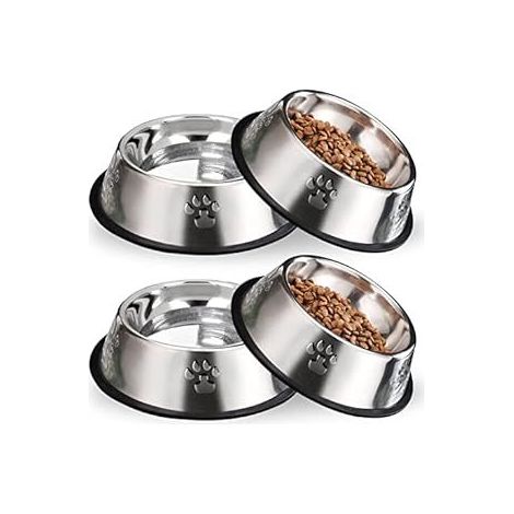 Gamelle pour Chat, 4 Pièces Gamelle Chat, Bol Chat, Gamelle Eau Chat, Bol pour Chat, Idéal pour Les Chiots et Les Chats Petits Animaux (1/5)