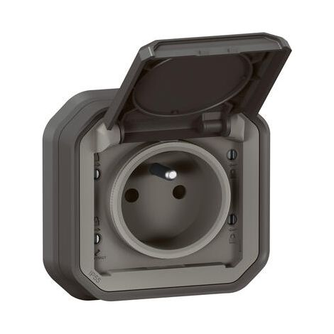 Legrand – Prise étanche encastrée 2P+T 16A IP55 250V – Éclipse de protection – Pour intérieur et extérieur – Résistance IK08 (1/6)