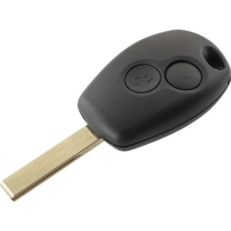 Boîtier de télécommande Renault Clio Kangoo Laguna Master Megane Modus Thalia Trafic Twingo, lame droite rainurée, 2 boutons (1/2)