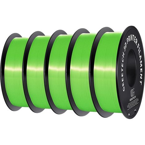 Filament PLA en soie 3D, 1 kg, matériau biodégradable, vert (1/2)