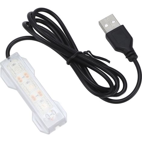 Lampe LED rouge pour aquarium, rechargeable par USB, en plastique, idéale pour les plantes aquatiques et l'aménagement paysager. (1/5)