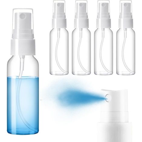 leere Sprühflaschen, 20 ml Sprühflaschen, leere Zerstäuber, leere Parfümflaschen, nachfüllbare transparente Zerstäuberflaschen, nachfüllbare leere Zerstäuberflaschen aus Kunststoff mit Pumpe für Kosme (1/5)