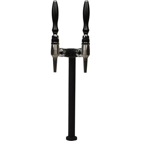 Shurity Fit Colonnina Meccanica 2 vie Nero Opaco con rubinetti Cromati (1/3)
