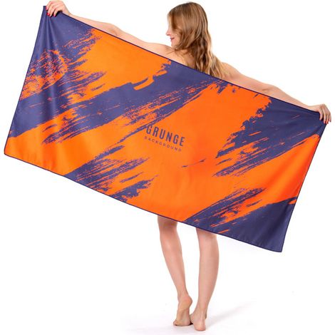 Strandtuch, Mikrofaser-Strandtücher, saugfähiges und schnelltrocknendes Handtuch für Camping oder Reisen, Schwimmen, Sport, Strand (1/5)