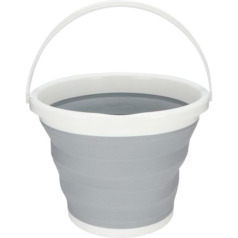 Seau pliable 10L, récipient d'eau pliable portable pour lavage auto, pêche, voyage et camping (1/5)