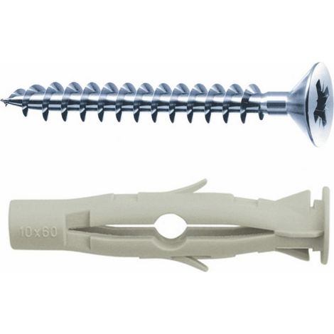 Tassello Tasselli in Nylon Universale c/Vite Tsp Maurer MUXV10 xL.10x50mm 40Pz (1/2)