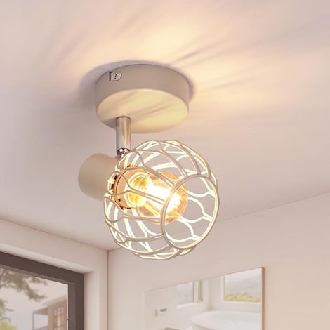 GBLY LED Deckenlampe 1 Flammig Deckenstrahler 350° Grau E14 Metall Deckenleuchte Schwarz Flurlampe Deckenspot für Flur Küche Schlafzimmer ohne Leuchtmittel (1/5)
