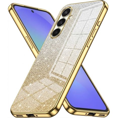 Funda para Samsung Galaxy A37 5G, funda con purpurina CamShield, color dorado. (1/5)