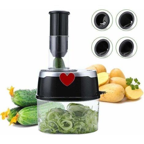 High Speed Electric Vegetable Slicer, Kitchen Grater, Spiral Vegetable Slicer, 2 Liters (1/4)