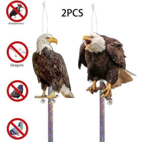Vogelabwehrmittel, reflektierender Aufhängestreifen, Vogelscheuche, Vogelscheuchenglocke, für (1/4)