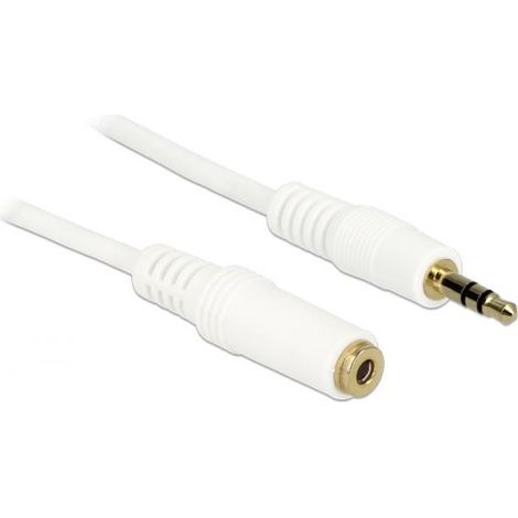 DelockDeLOCK 3.5mm M-F, 5m 5m 3.5mm 3.5mm Bianco cavo audio