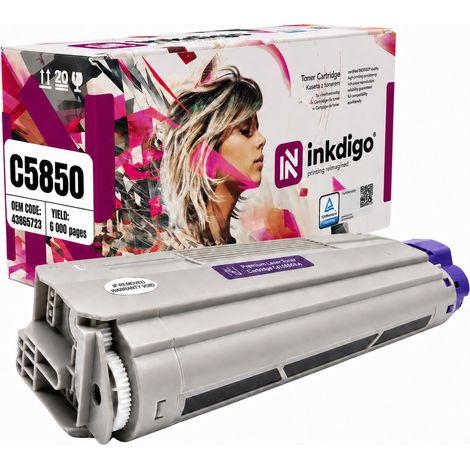 Inkdigo Toner 43865723 kompatibel mit OKI C5850 MC560DN C5950CDTN C5950DTN TÜV-zertifiziert (1/5)