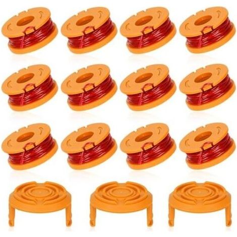 Pack de 12 Bobines Fil Coupe Bordure 3m - Compatible avec Coupe Bordure WORX WA0010, Ø1.65mm, Remplacement Facile (1/5)