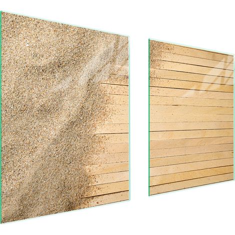 GLASSCHUTZPLATTE FÜR HERD 85x52 SAND