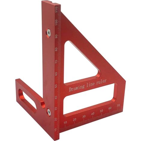 Équerre multifonction pour menuiserie, règle de traçage 45°/90° en aluminium (1/4)