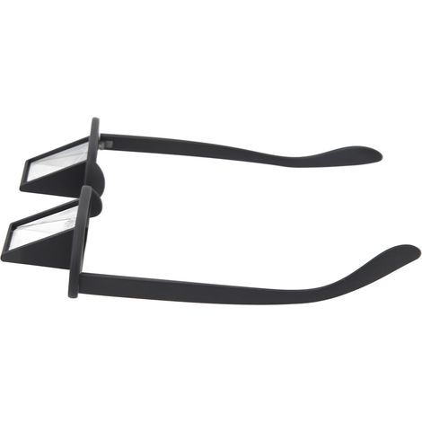 Lunettes de lecture à prisme horizontal à miroir horizontal, lunettes de lecture confortables à 90 degrés pour lire ou regarder la télévision en position allongée, noires (1/5)