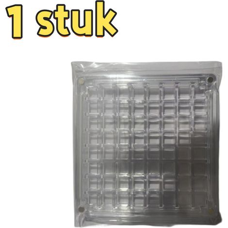 Boîte de rangement en acrylique pour coquillages, 64 compartiments avec couvercle, boîte transparente pour collection et exposition, 11,7 x 11,7 cm (1/5)