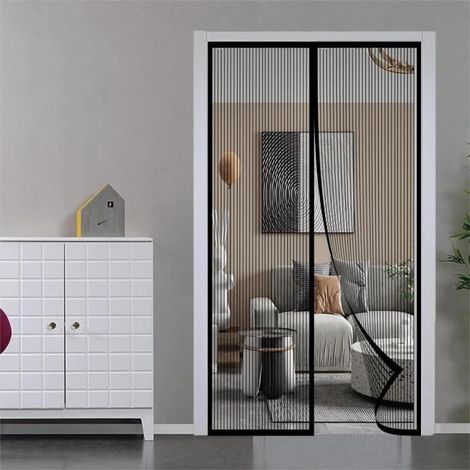 Moustiquaire - Non spécifié - 110x210cm - Fermeture automatique - Anti-moustique - Sans perçage (1/4)