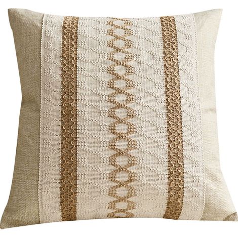 Lot de 2 housses de coussin bohème style lin – 45x45 cm, polyester, décoratives pour canapé ou chambre, sans rembourrage