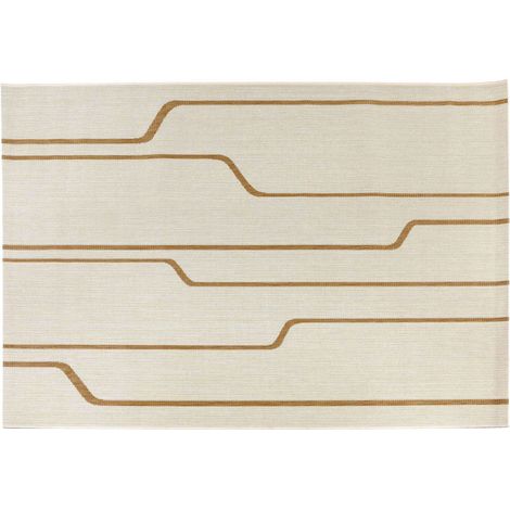 VIVARAISE - Tapis extérieur Vivaraise Damon - Polypropylène 100% - Naturel - 160 x 230 cm (1/4)