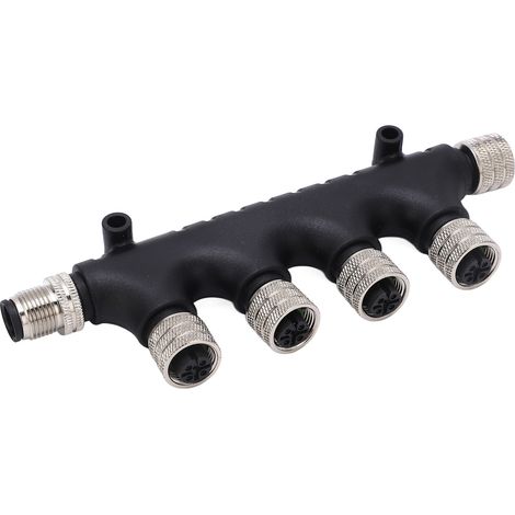 Connecteur T NMEA 2000 5 broches IP67 étanche, câble dérivation 4 ports multiprise, terminaison en té pour réseaux Lowrance, robuste et résistant à l'eau. (1/5)