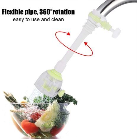 Rallonge Robinet Cuisine Tête De Robinet De Cuisine 360 Pivotant Economiseur D'eau Pour Robinet Evier De Cuisine Filtre Extension(18cm-Vert) (1/4)