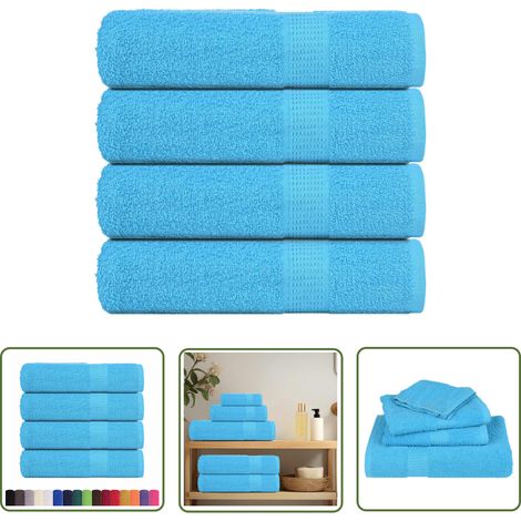 vidaXL Badetücher 4 Stk. Türkis 100x150 cm 360 g/m² 100% Baumwolle (1/5)